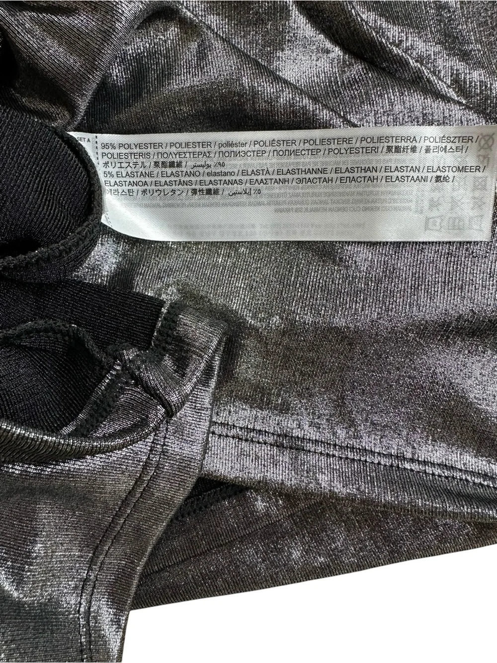 Mango Metallic Foil Knotted Mini Dress